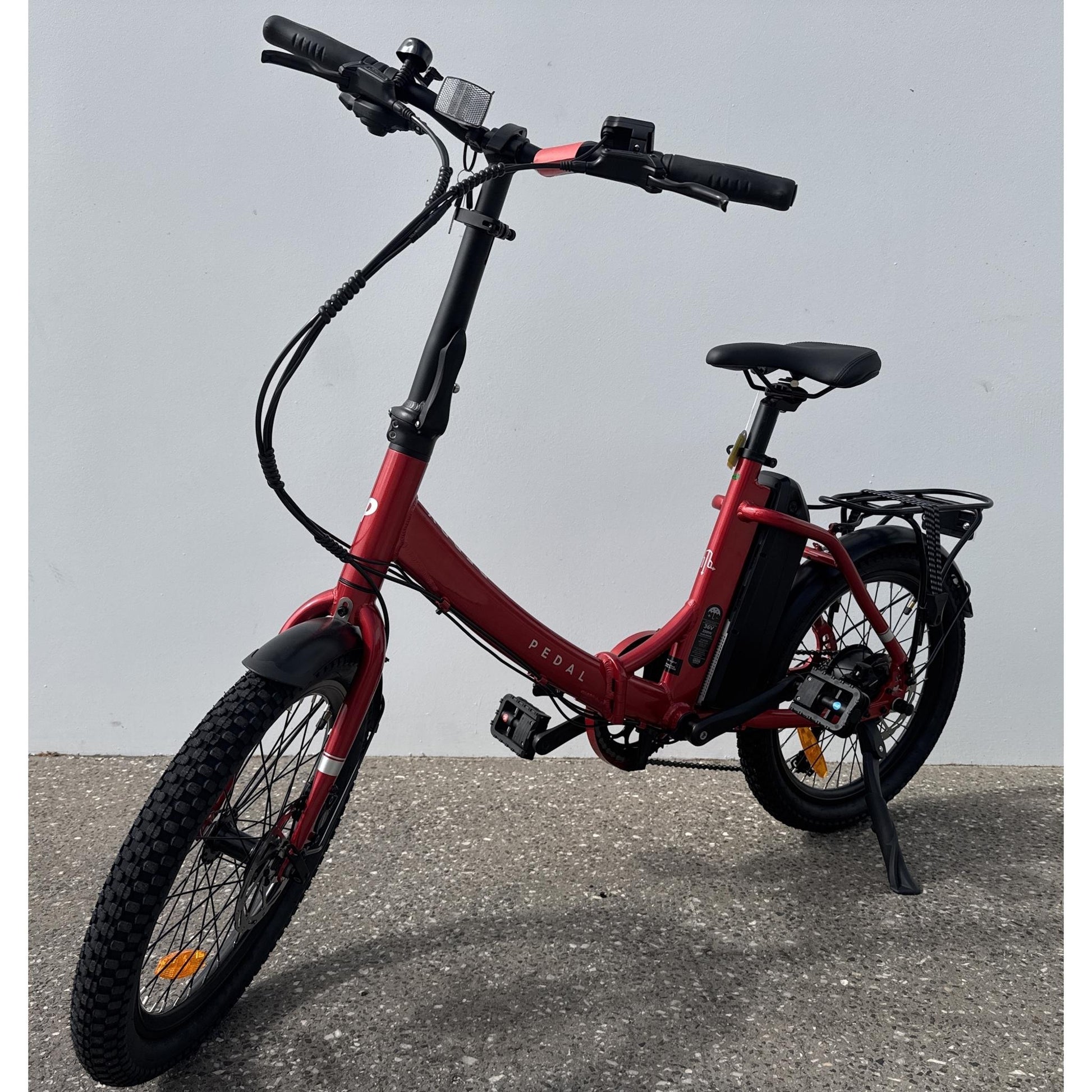 EX-DEMO Pedal Derby Electric Folding Bike Red