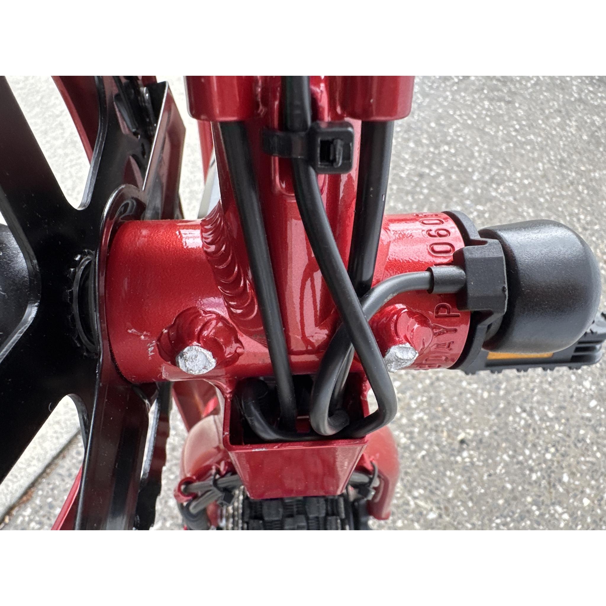 EX-DEMO Pedal Derby Electric Folding Bike Red
