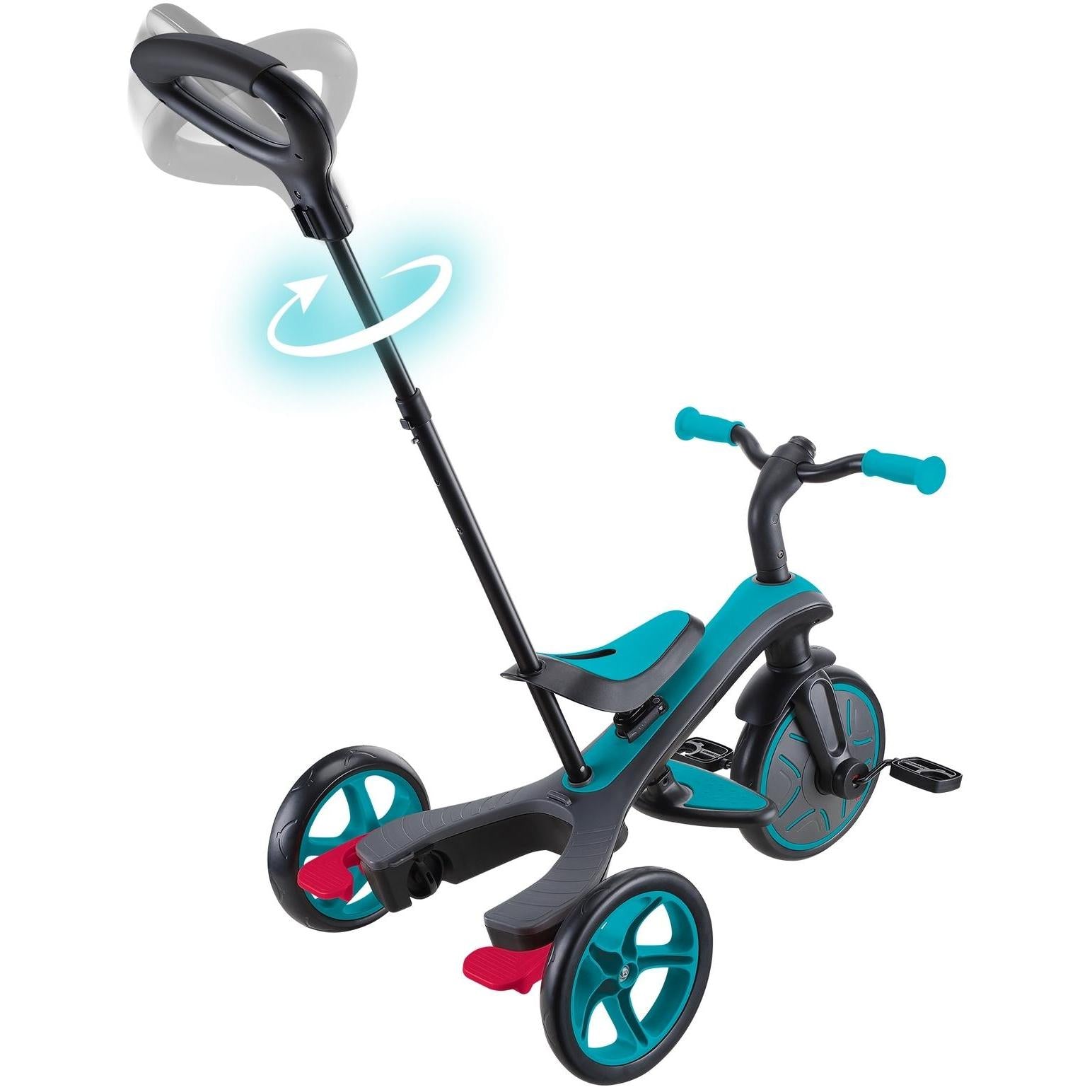 Globber Explorer 4in1 Kids Trike w/ Folding Canopy Teal