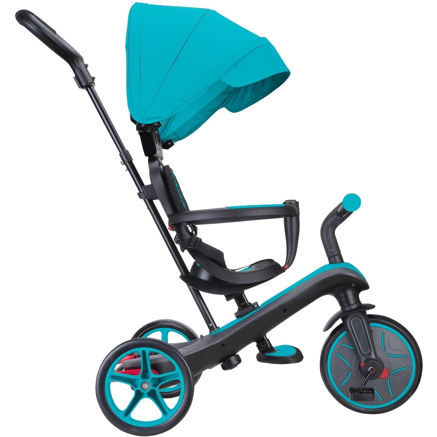 Globber Explorer 4in1 Kids Trike w/ Folding Canopy Teal