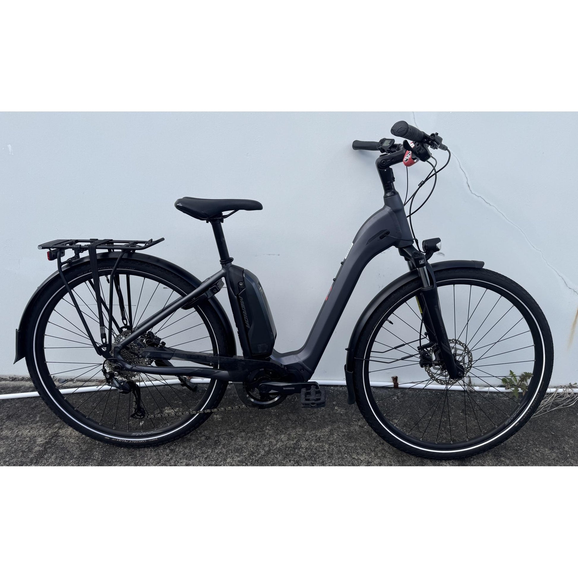 EX-DEMO Merida eSpresso City 300SE EQ 504Wh Electric Hybrid Bike Matte Silver (Small)