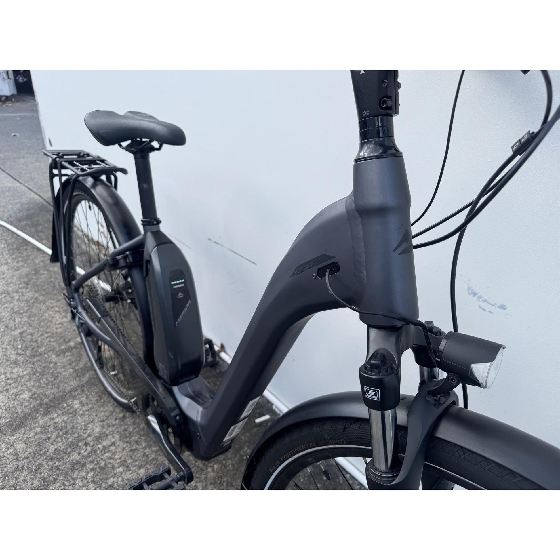 EX-DEMO Merida eSpresso City 300SE EQ 504Wh Electric Hybrid Bike Matte Silver (Small)