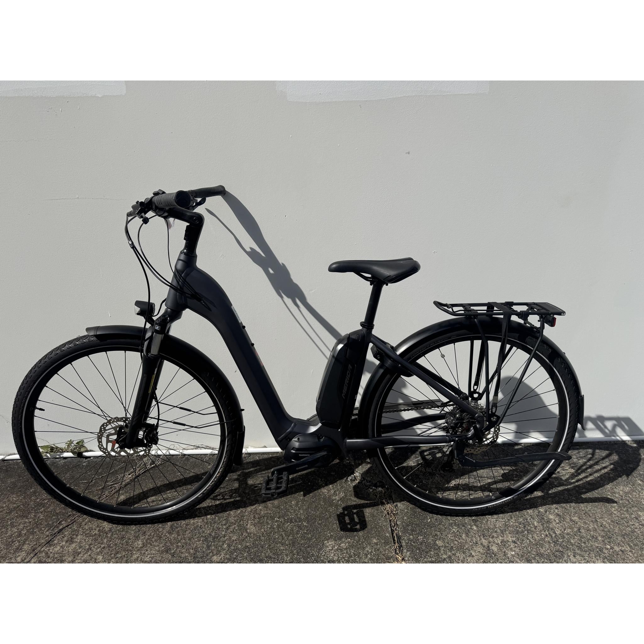 EX-DEMO Merida eSpresso City 300SE EQ 504Wh Electric Hybrid Bike Matte Silver (Small)