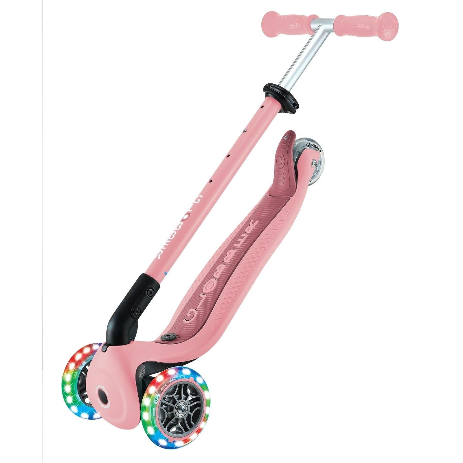 Globber Go Up Active Lights 360 - 3 in 1 Kids Scooter Pink