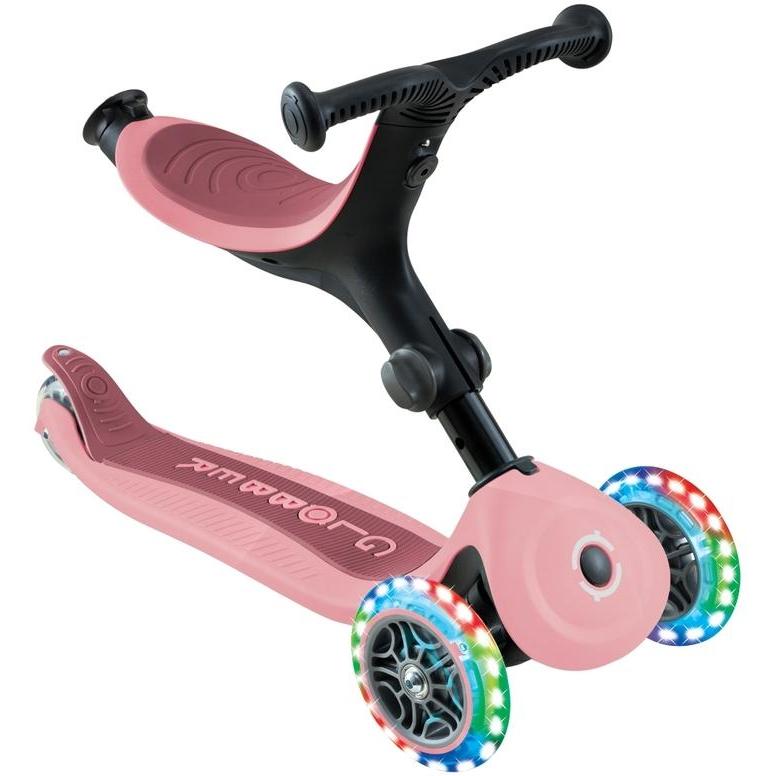 Globber Go Up Active Lights 360 - 3 in 1 Kids Scooter Pink