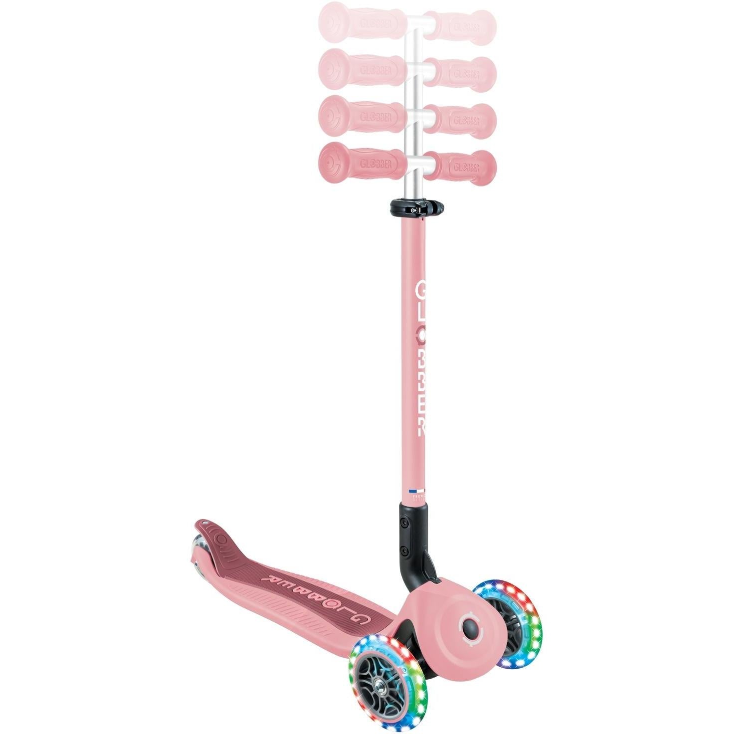 Globber Go Up Active Lights 360 - 3 in 1 Kids Scooter Pink