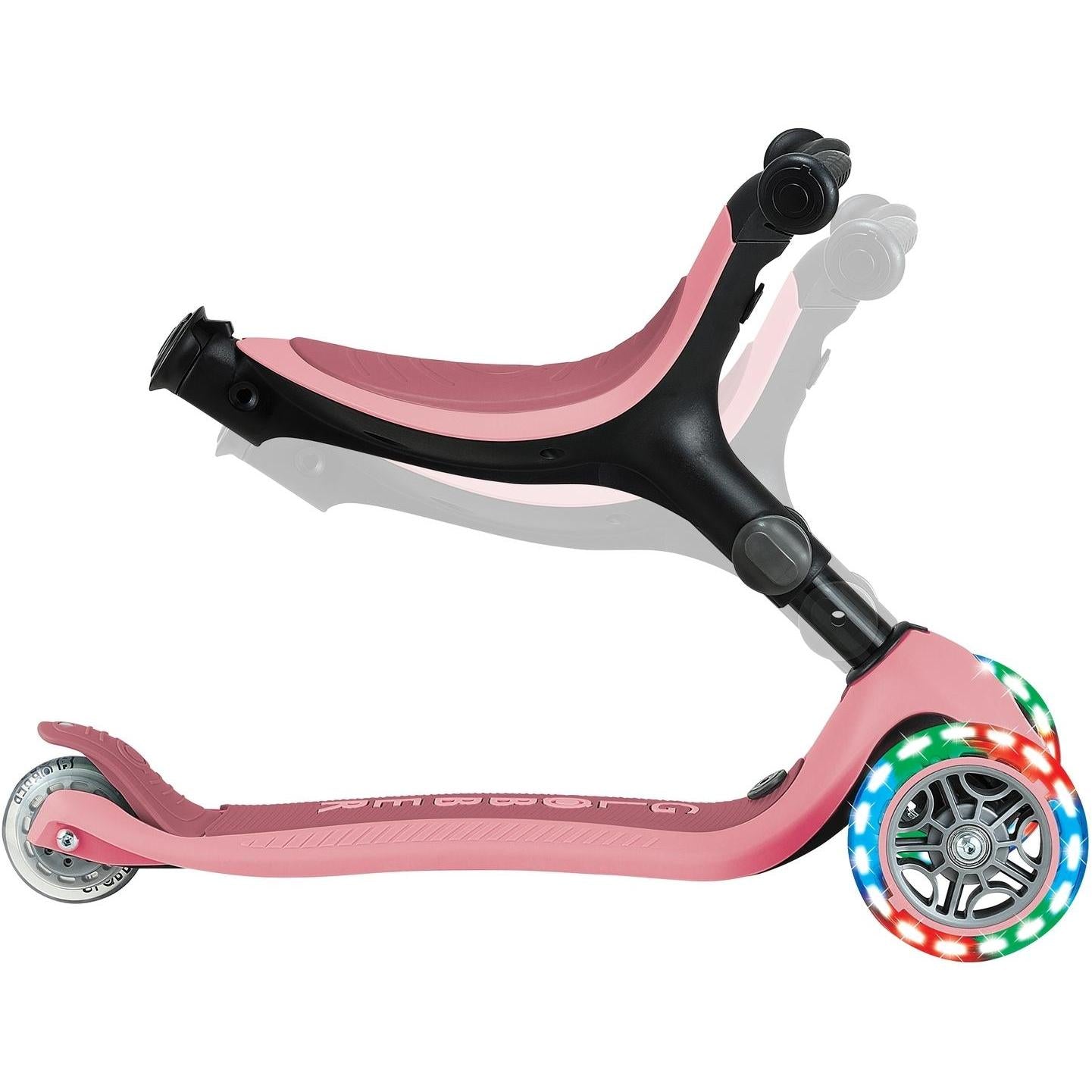 Globber Go Up Active Lights 360 - 3 in 1 Kids Scooter Pink