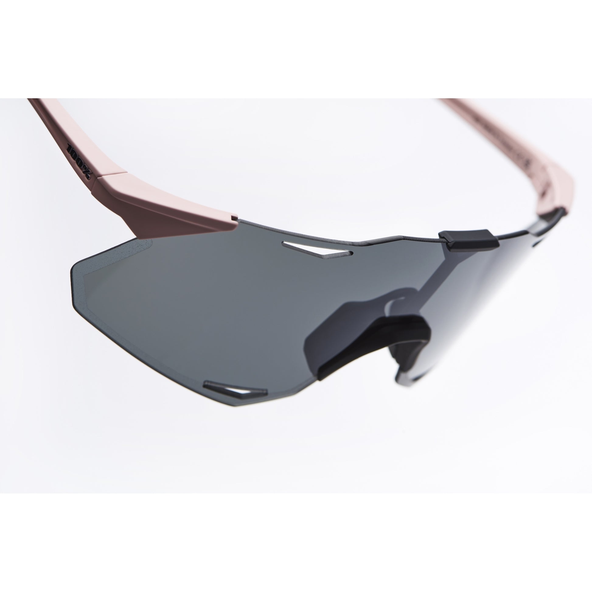 100% Hypercraft XS Sunglasses Soft Tact Desert Pink - Black Mirror Lens