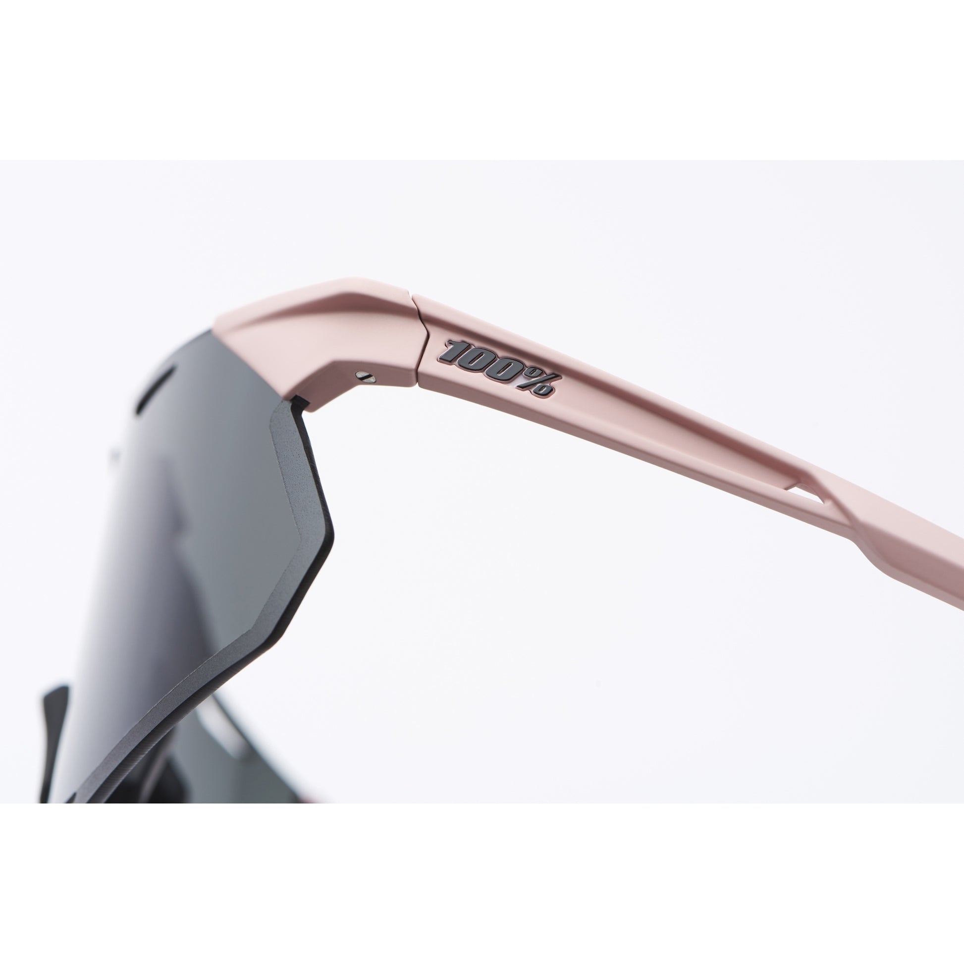 100% Hypercraft XS Sunglasses Soft Tact Desert Pink - Black Mirror Lens