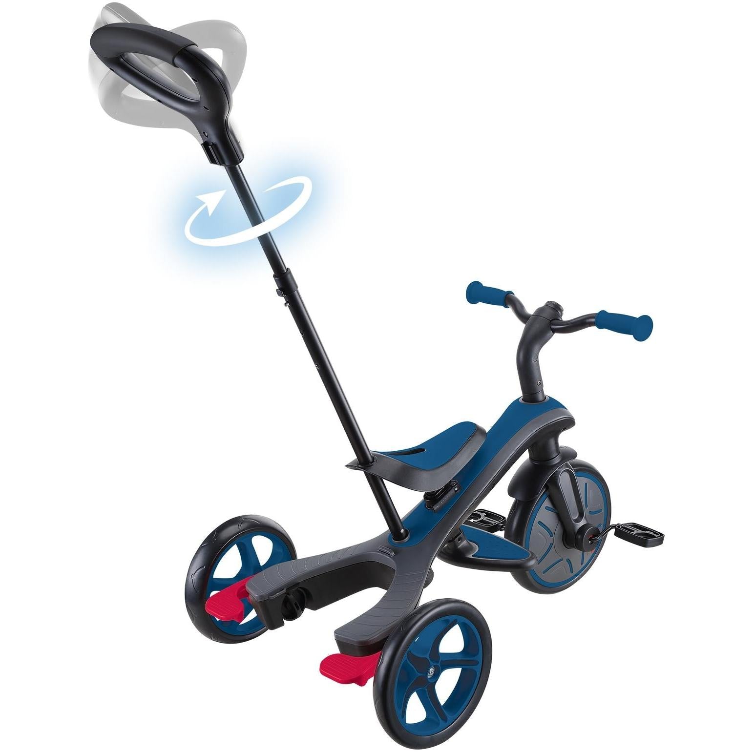 Globber Explorer 4in1 Kids Trike w/ Folding Canopy Royal Blue