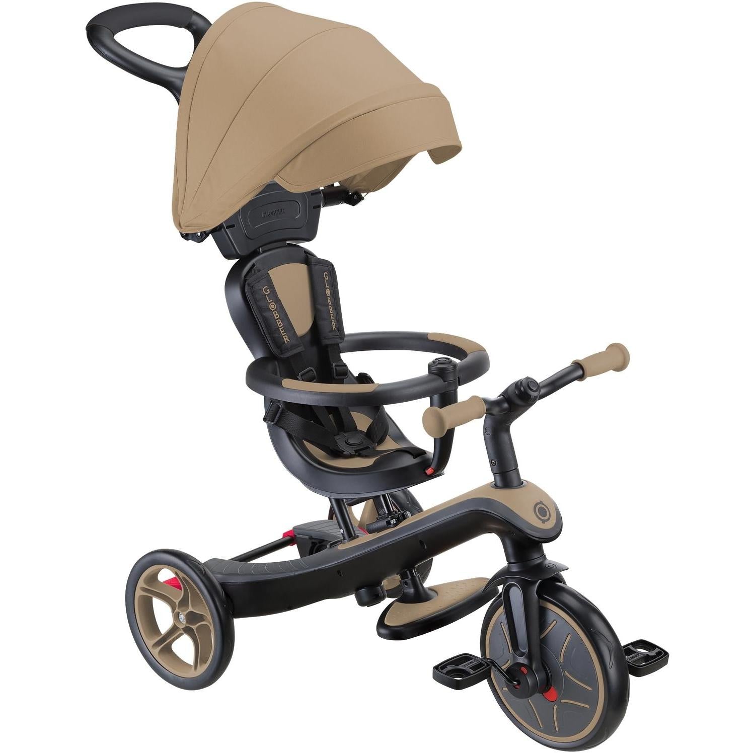 Globber Explorer 4in1 Kids Trike w/ Folding Canopy Sand