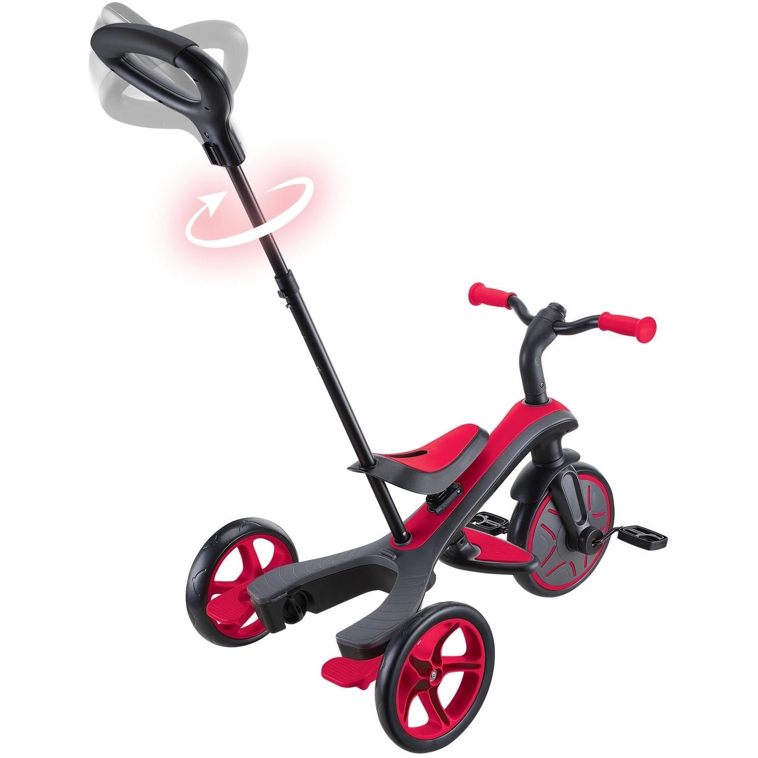 Globber Explorer 4in1 Kids Trike w/ Folding Canopy Red