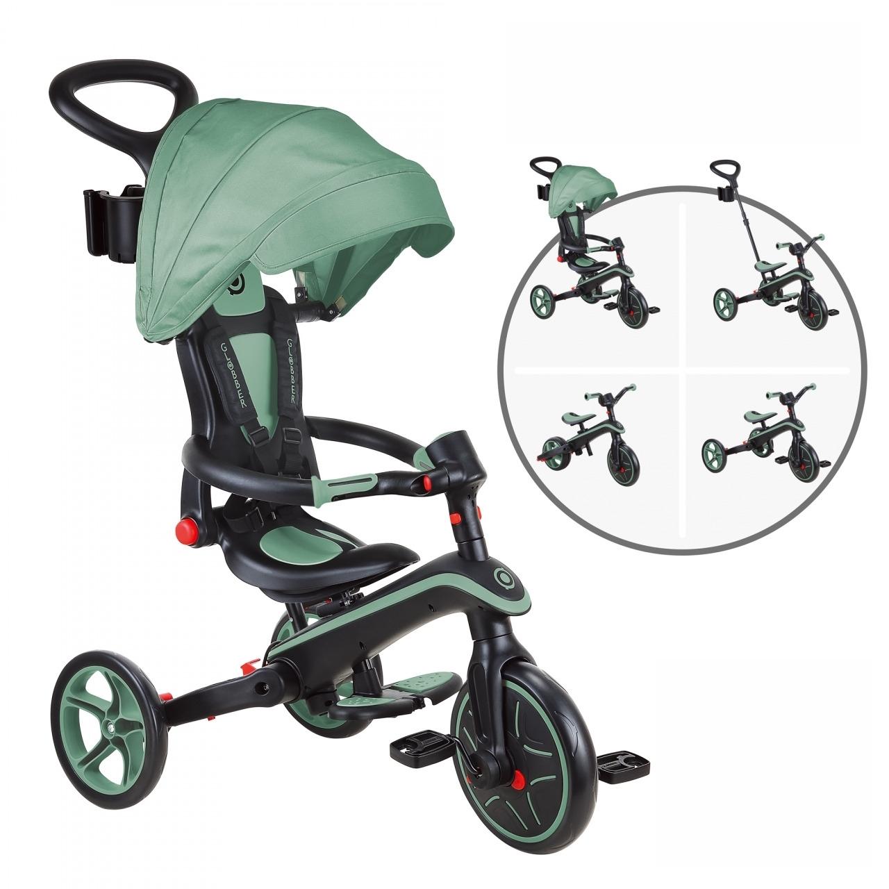 Globber Explorer Foldable 4in1 Kids Trike Olive