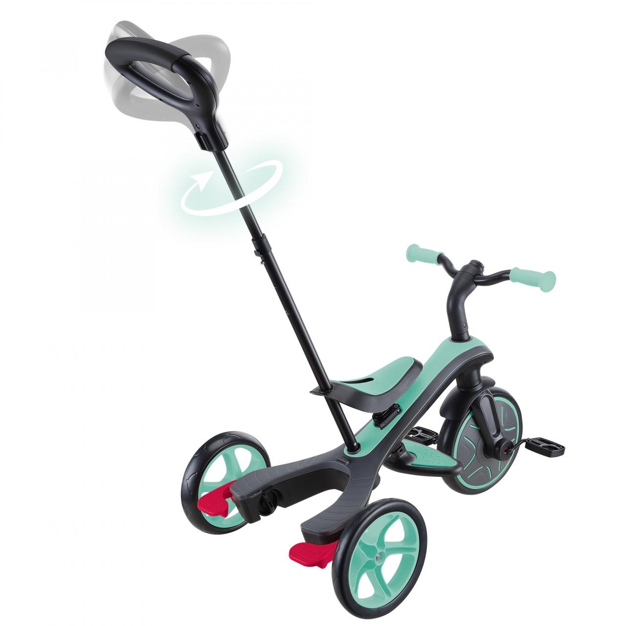 Globber Explorer 4in1 Kids Trike w/ Folding Canopy Mint