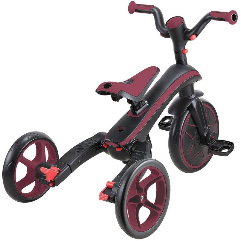 Globber Explorer Foldable 4in1 Kids Trike Burgundy