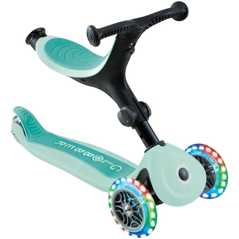 Globber Go Up Active Lights 360 3-Wheel Kids Scooter Mint/Dark Mint