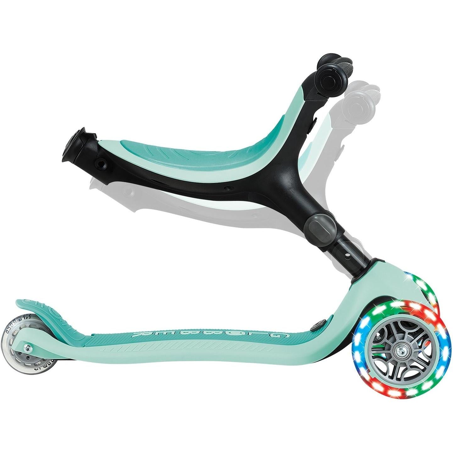 Globber Go Up Active Lights 360 3-Wheel Kids Scooter Mint/Dark Mint