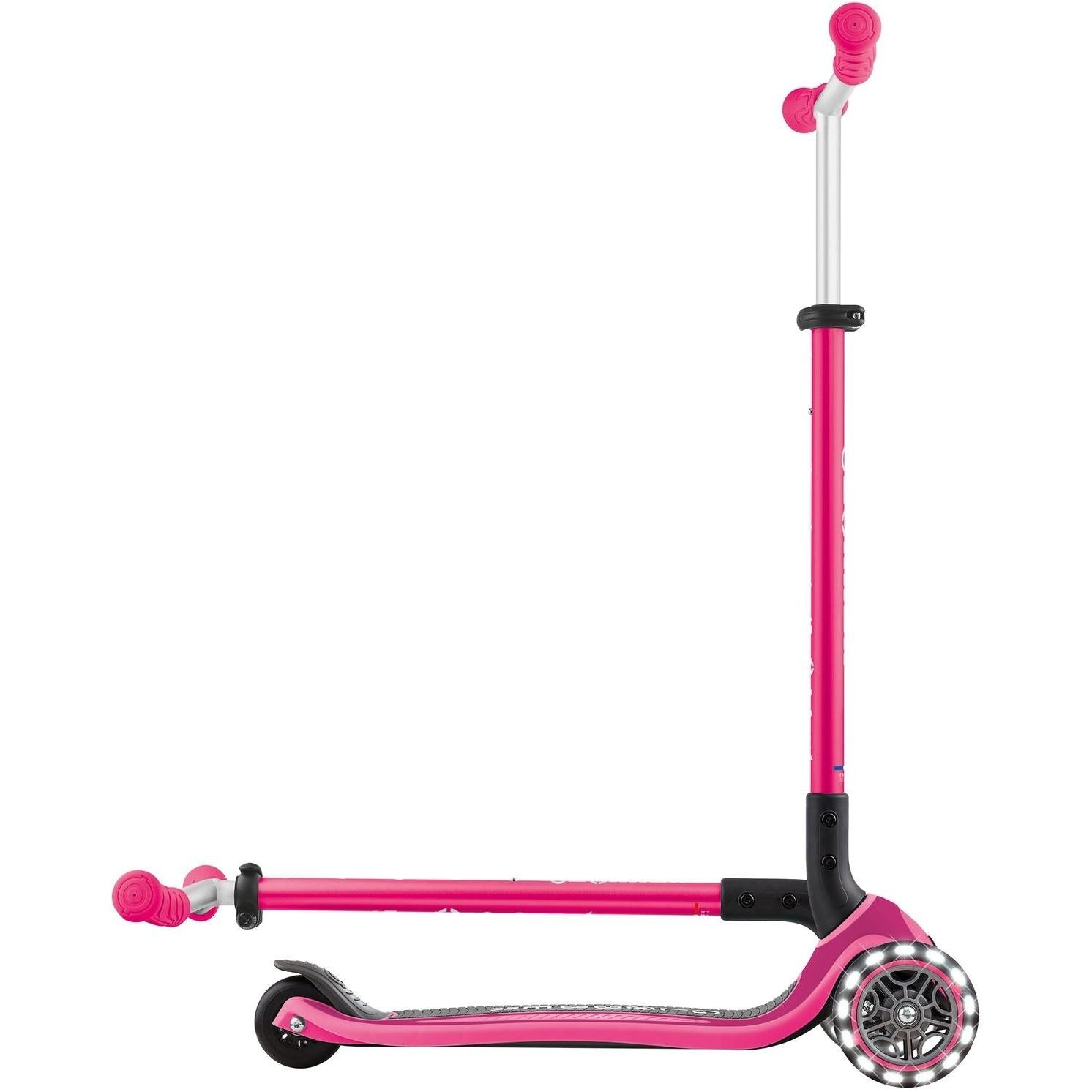Globber Master w/ Lights 3-Wheel Kids Scooter Pink