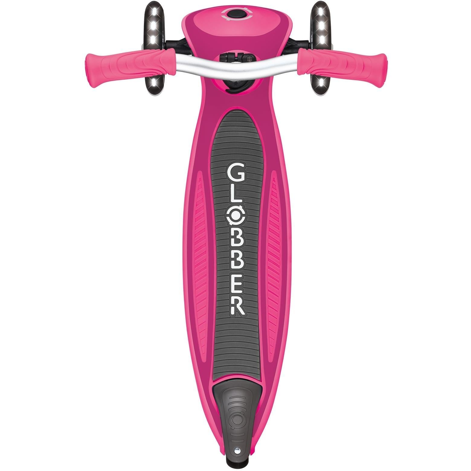 Globber Master w/ Lights 3-Wheel Kids Scooter Pink