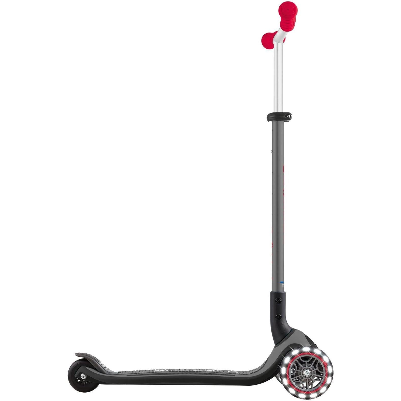 Globber Master w/ Lights 3-Wheel Kids Scooter Black/Red