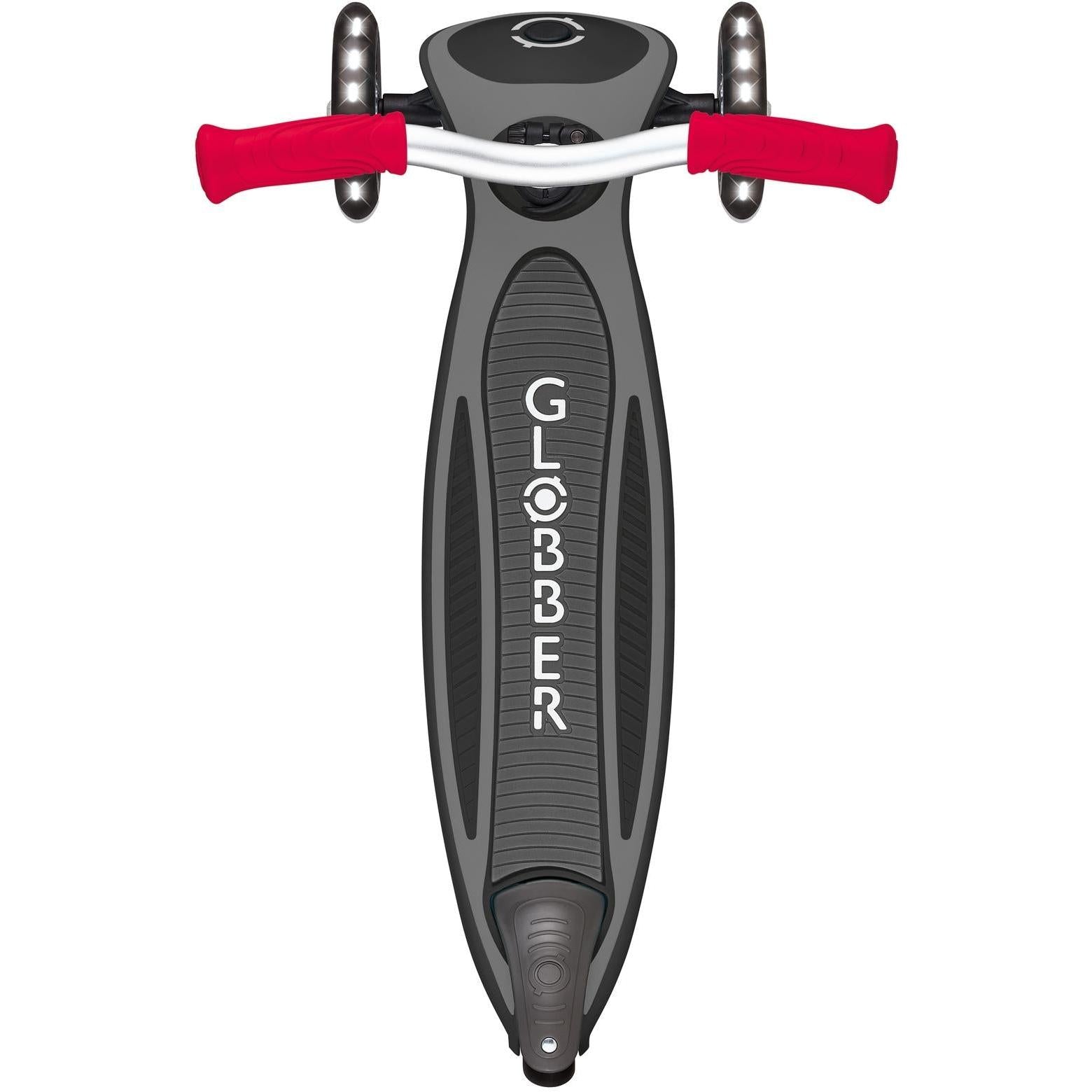 Globber Master w/ Lights 3-Wheel Kids Scooter Black/Red