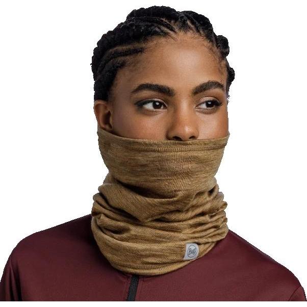Buff Merino Lightweight Bike Multifunction Neck Warmer - Coyote Multistripes UNI