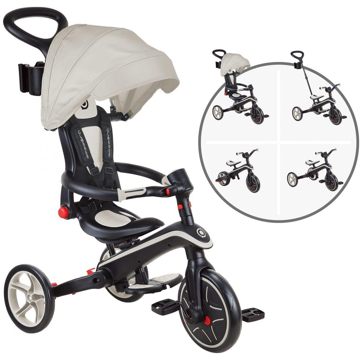 Globber Explorer Foldable 4in1 Kids Trike Taupe