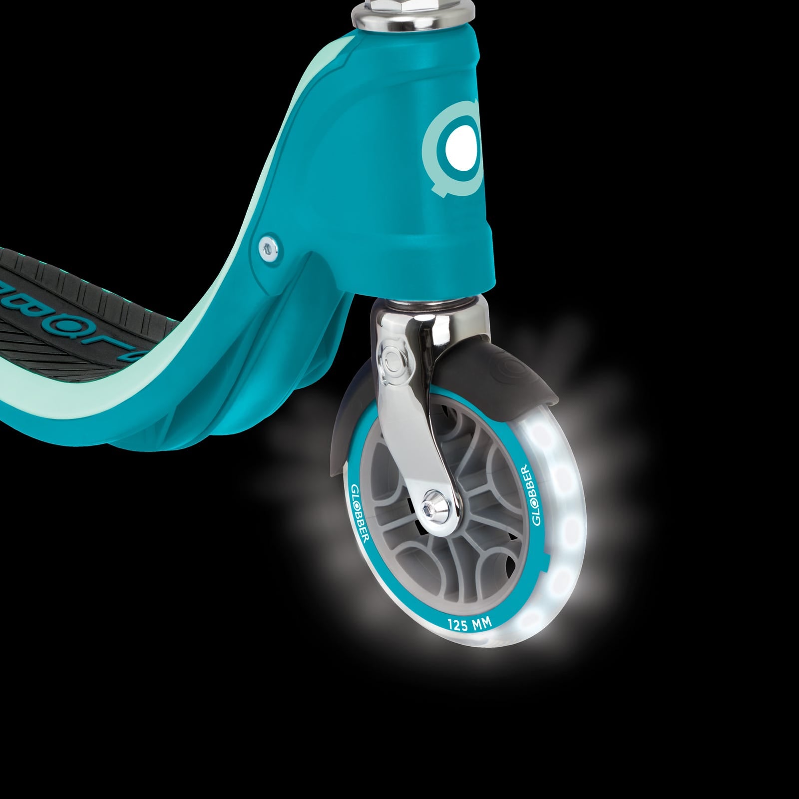Globber Flow 125 Kids Scooter with Light Up Wheels Teal