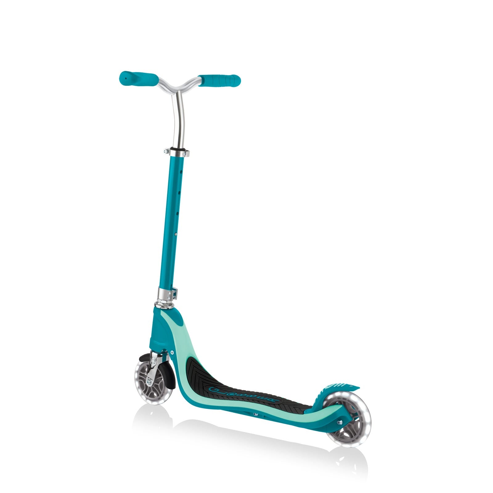 Globber Flow 125 Kids Scooter with Light Up Wheels Teal