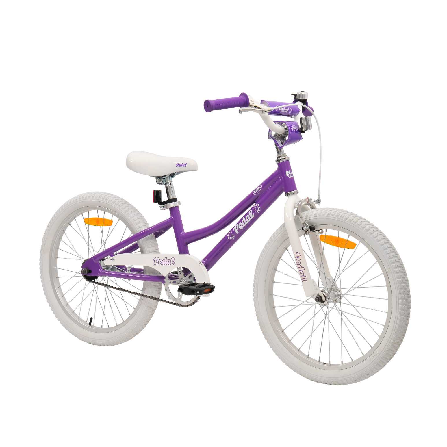 Pedal Bam Kids Bike 20 Inch Purple/White