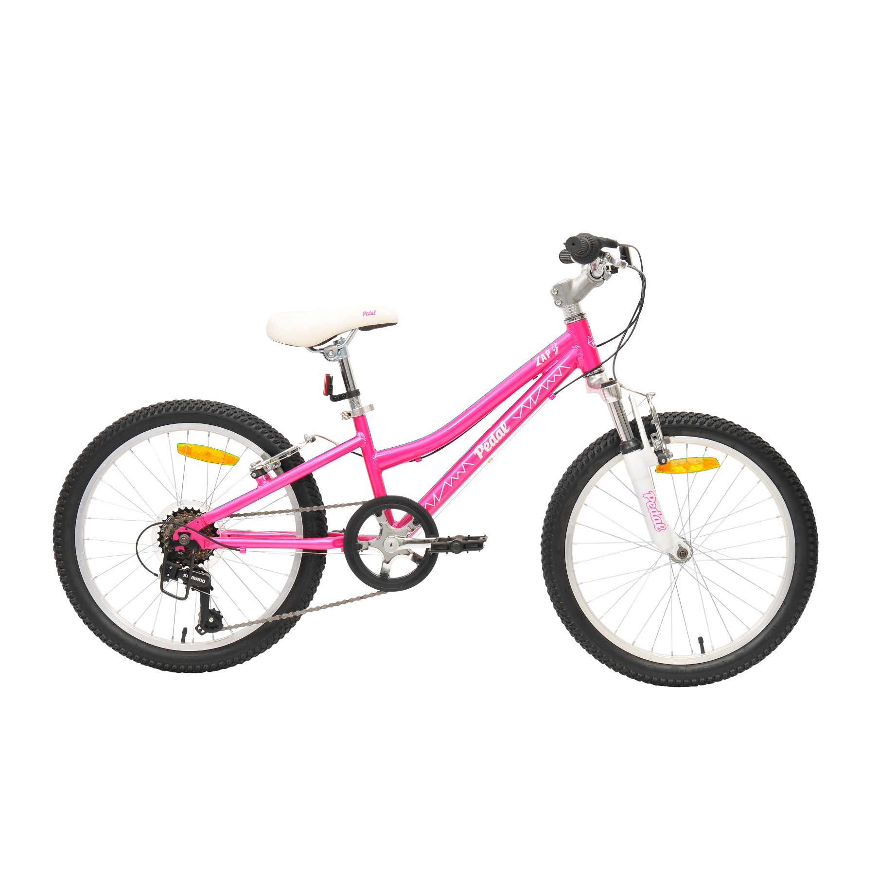 Pedal Zap Kids Bike 20 Inch Candy Pink/White
