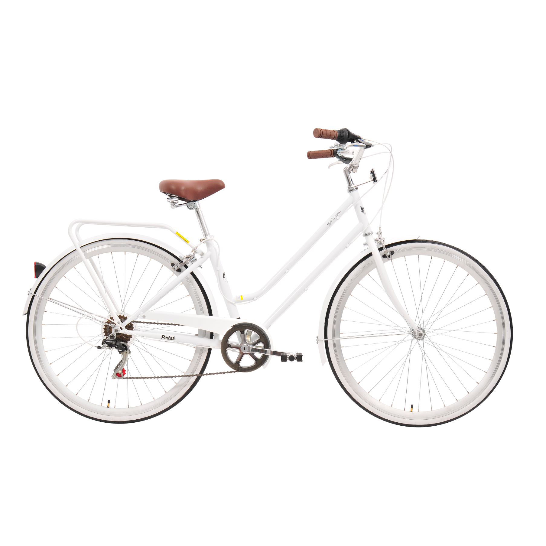 Pedal Uptown Vintage Cruiser Bike Classic White