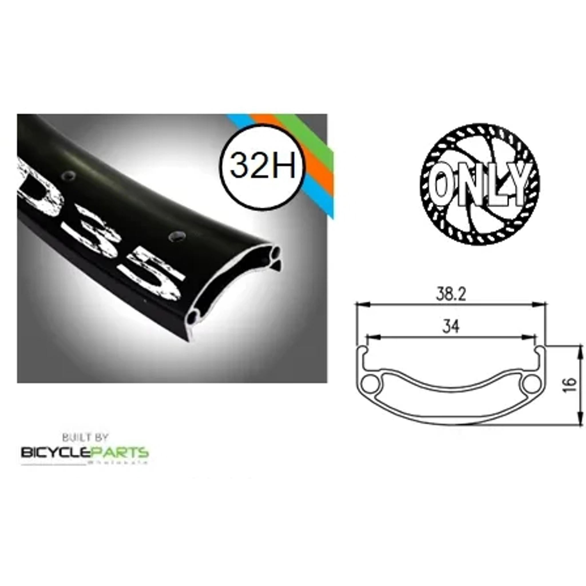 Alex Rims MD35 Bear Pawl 29'' Alloy MTB Rear Wheel