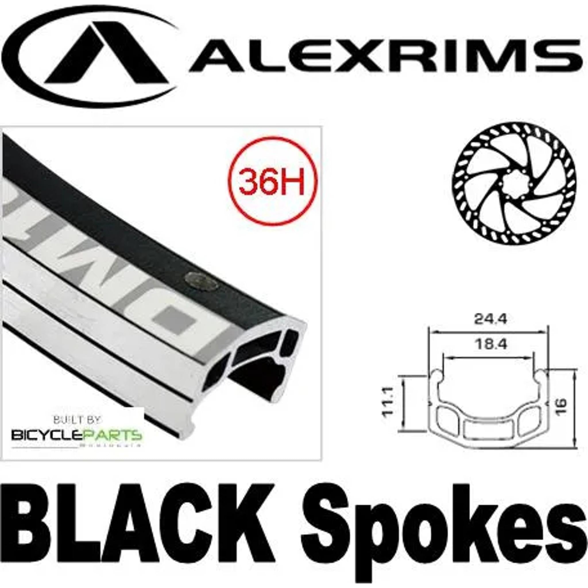 Alexrims DM18 Joytech 6-Bolt Disc MSW MTB Rear Wheel 27.5'' (650b)