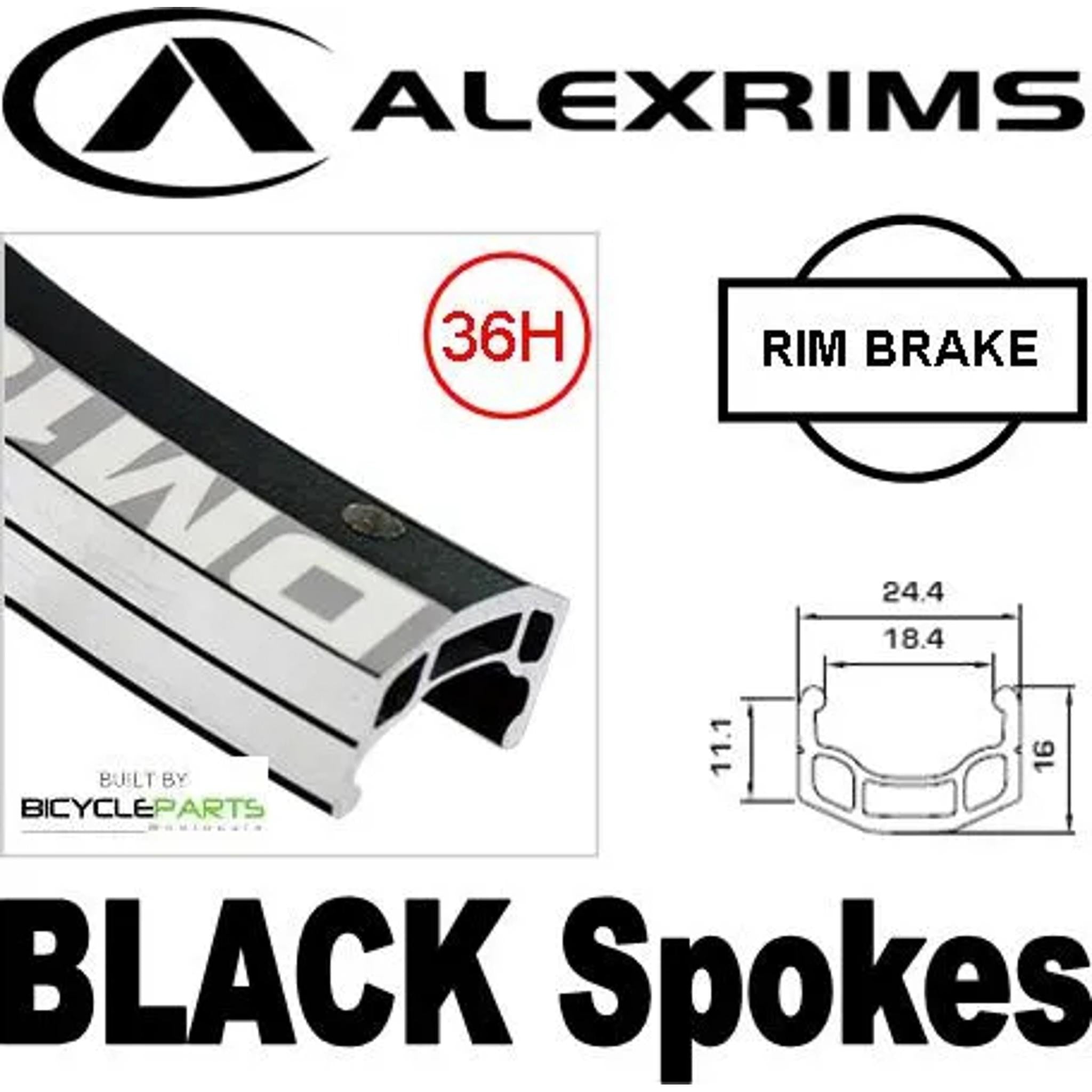 Alexrims DM18 Joytech QR MTB Rear Wheel 36H 26'' Black/Silver