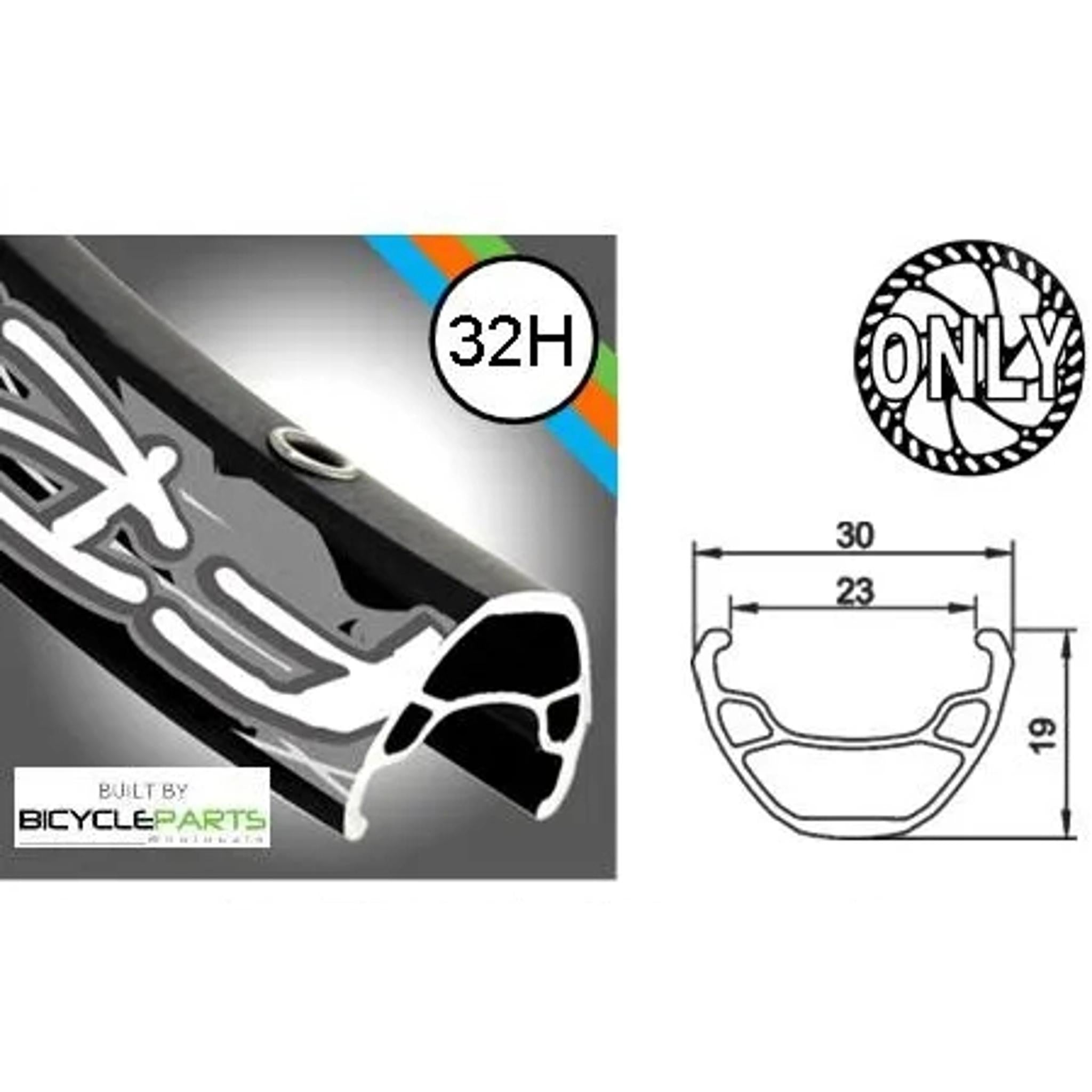 Alexrims FR30 Novatec Alloy Front MTB Wheel 29'' Black