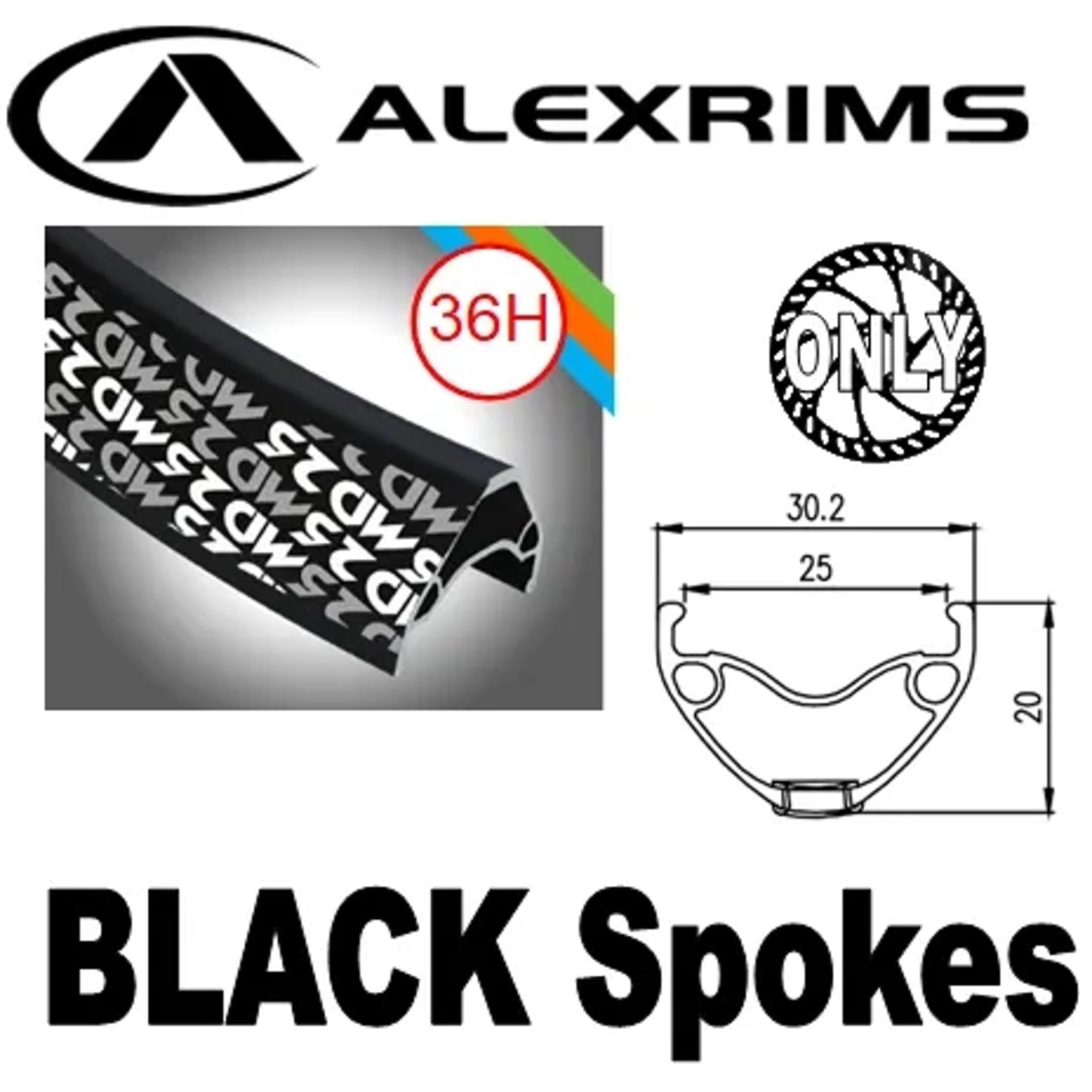 Alexrims MD25 Novatec Single-Speed MTB Rear Wheel 26'' Black