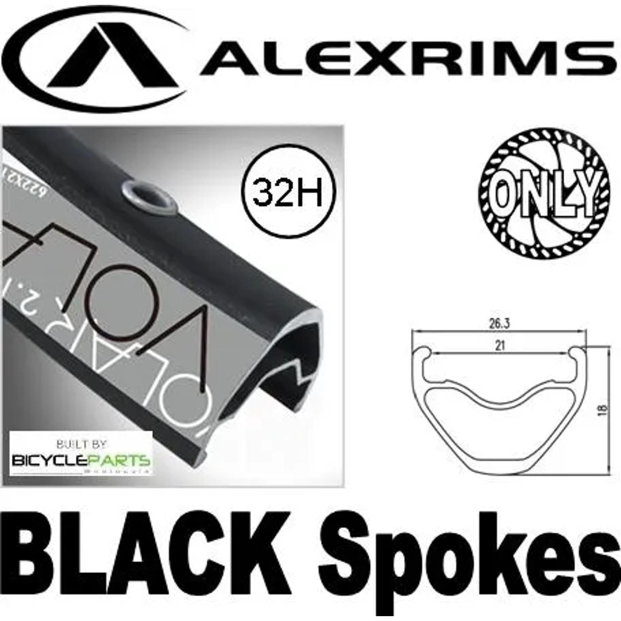Alexrims Volar 2.1 8/10-Speed QR MTB Rear Wheel 27.5'' Black