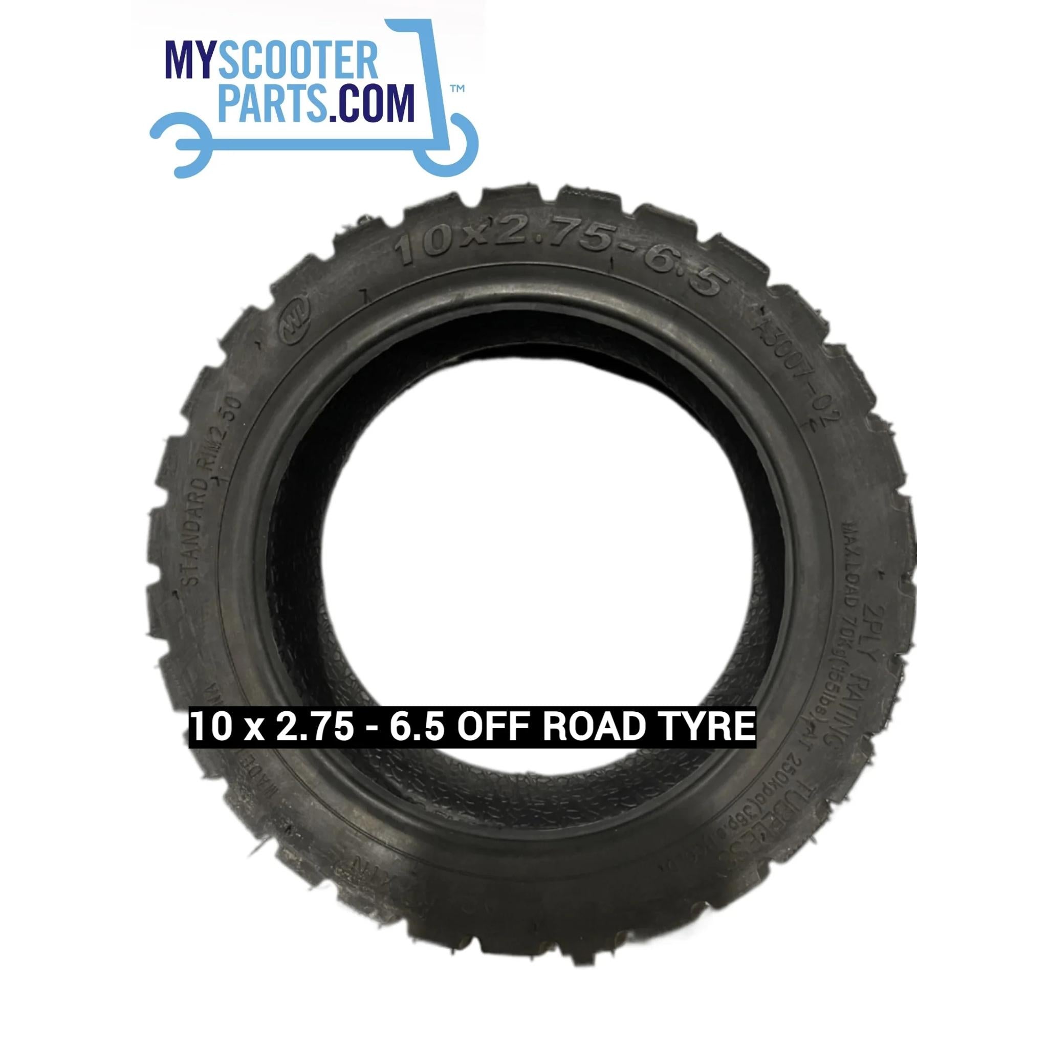 Aoxin Heavy-Duty Off-Road E-Scooter Tyre 830g 10x2.75-6.5''