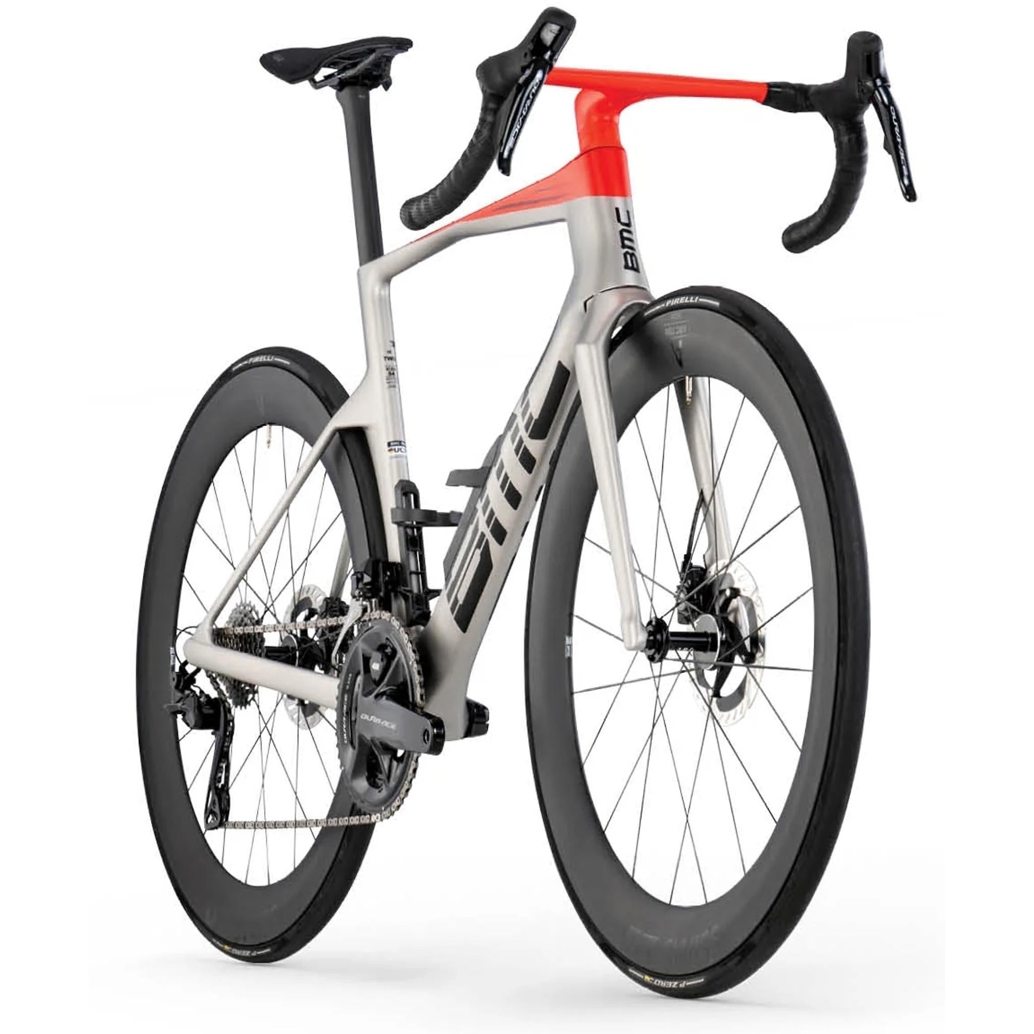 BMC Teammachine R 01 Two Aero Road Bike Arctic Silver/Neon Red