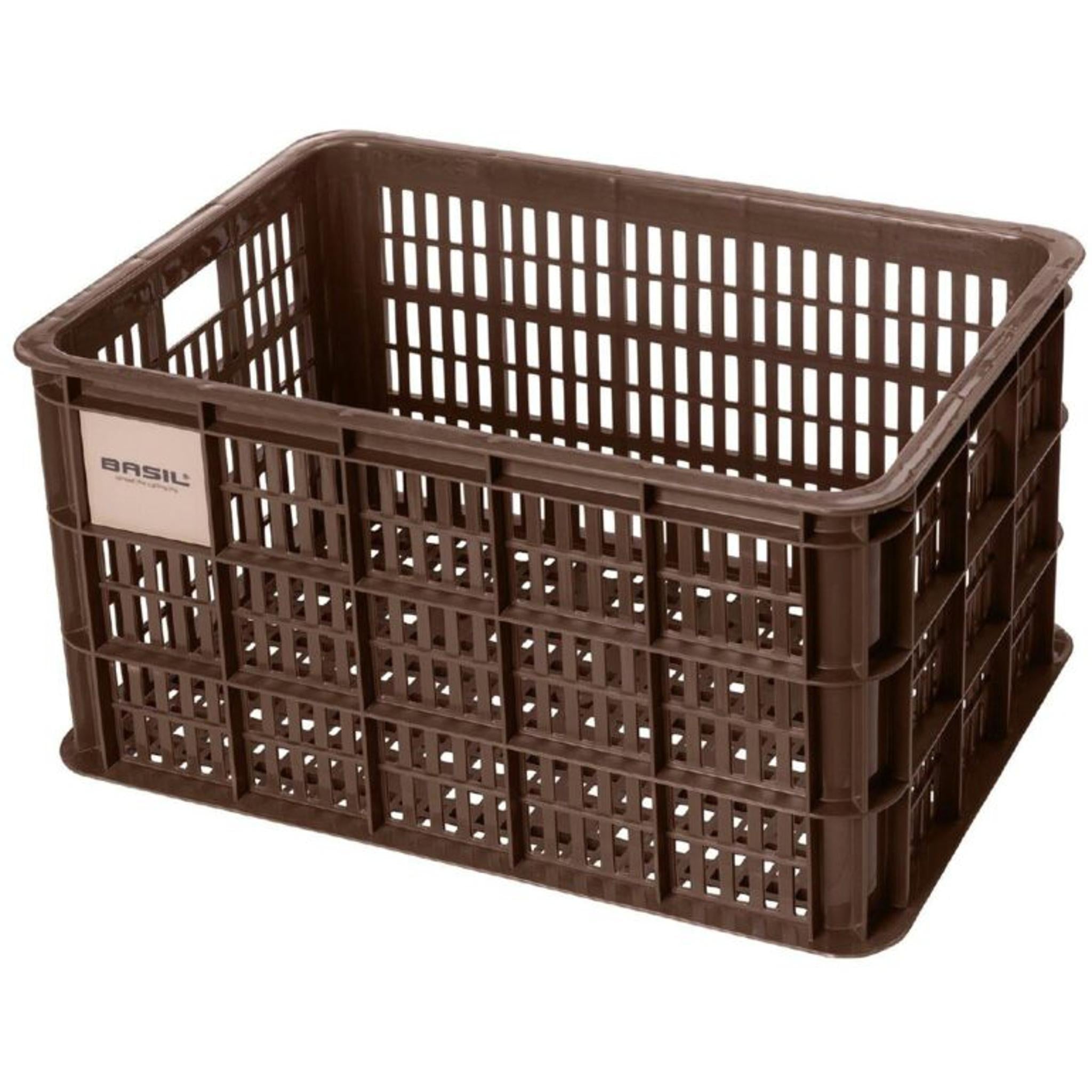 Basil Bicycle Crate Large Recycled Synthetic 40L Brown