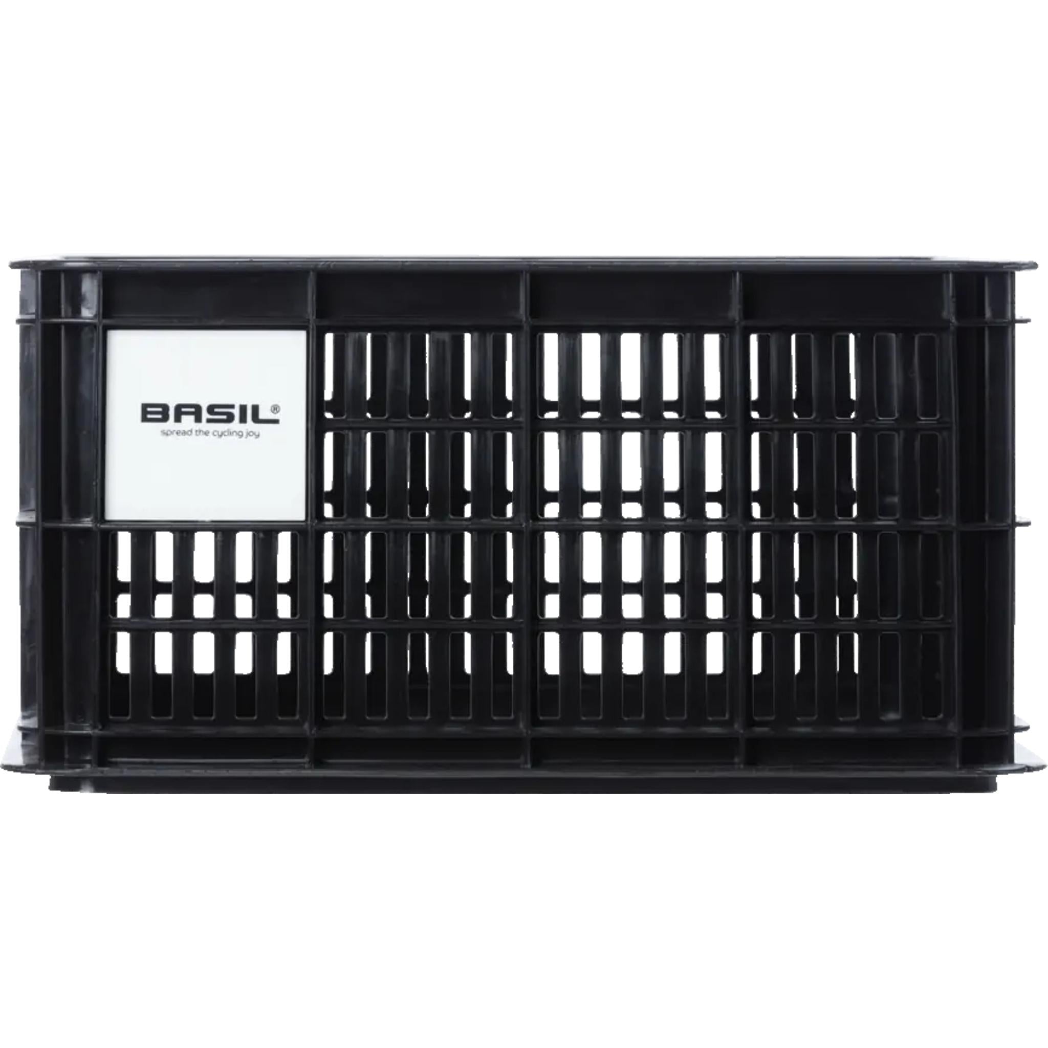 Basil Recycled Bicycle Crate SM 28.5 x 39 x 20cm 17.5L Black