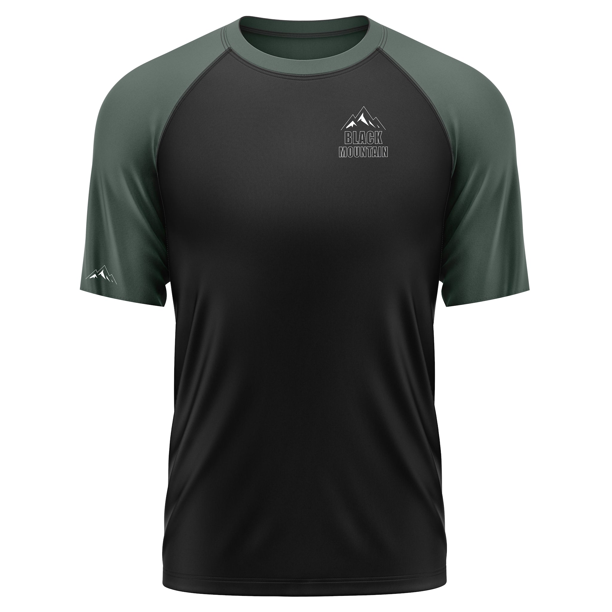 Black Mountain Shadow Trail Short Sleeve MTB Jersey Black/Forest