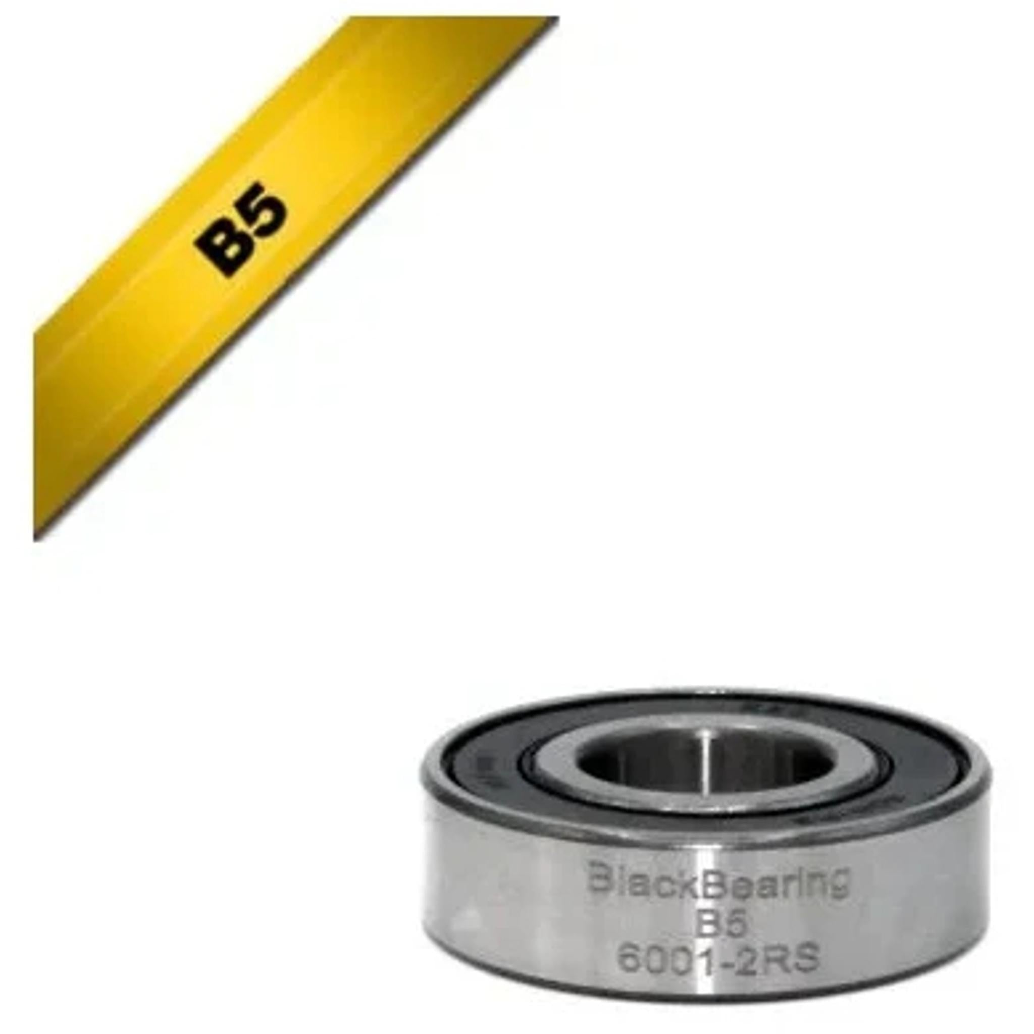 Black Bearings B5 6001-2RS Sealed Hub Bearing 12x28x8mm