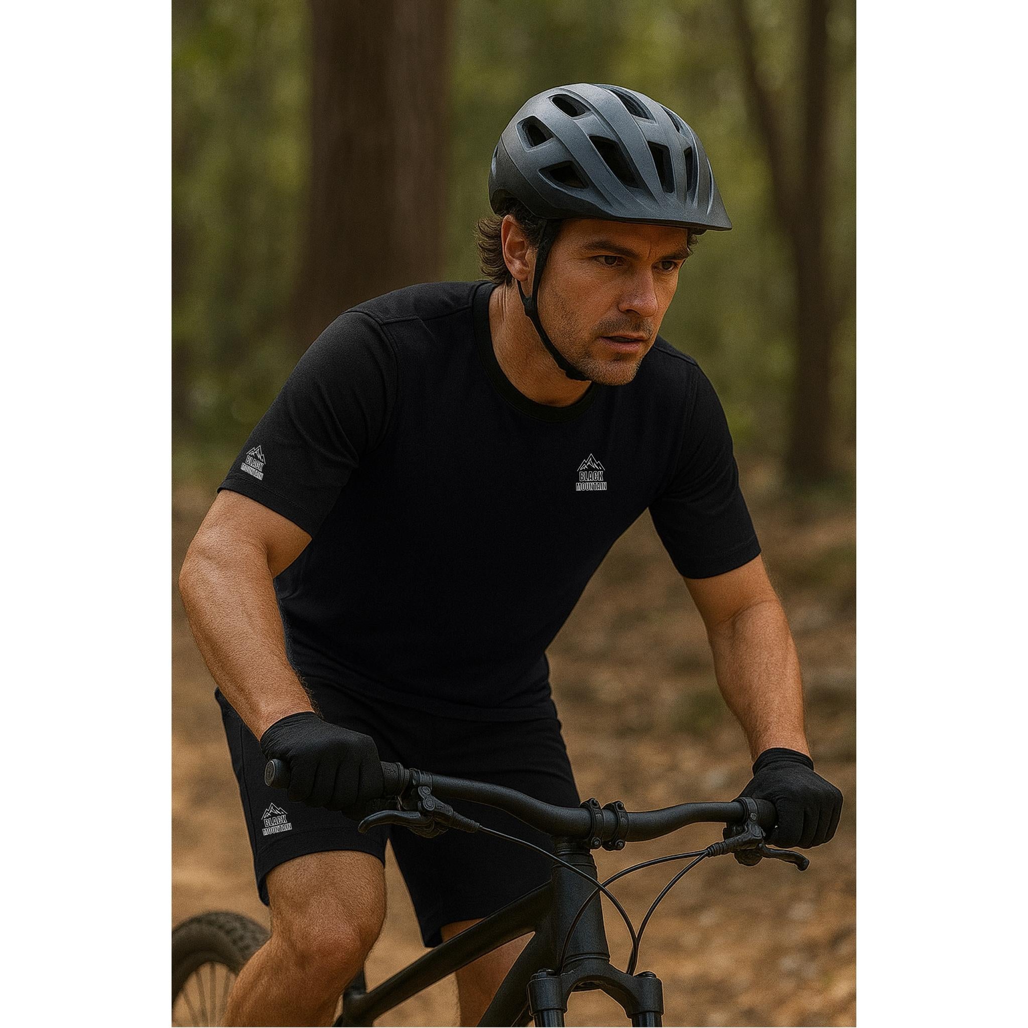 Black Mountain Shadow Trail Short Sleeve MTB Jersey Black