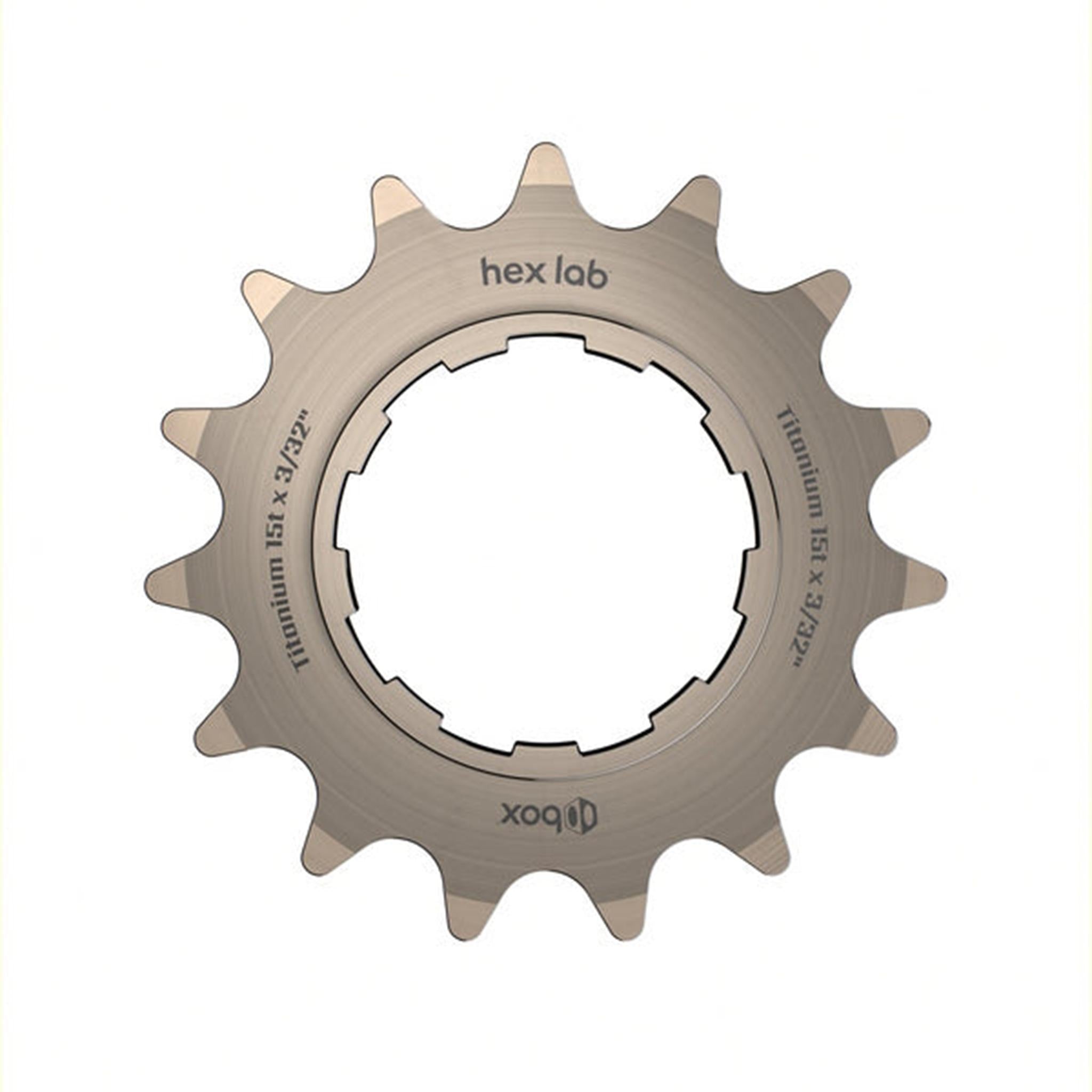 Box Hex Lab Single Speed Titanium Cog 15T 3/32'' Natural