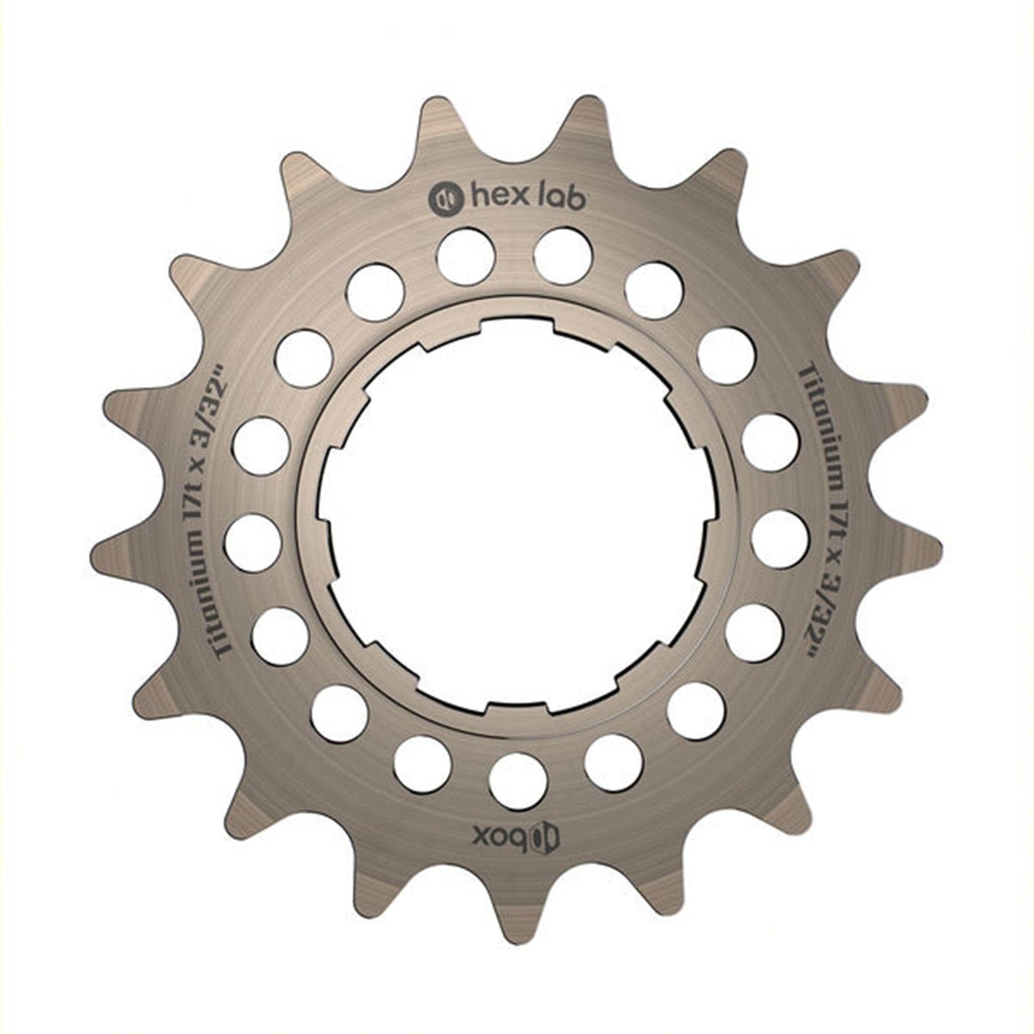 Box Hex Lab Single Speed Titanium Cog 17T 3/32'' Natural
