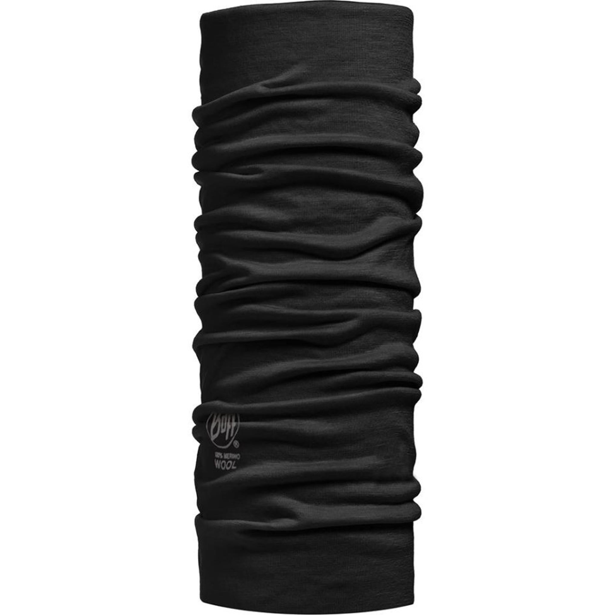 Buff Merino Lightweight Multifunction Neck Warmer Black