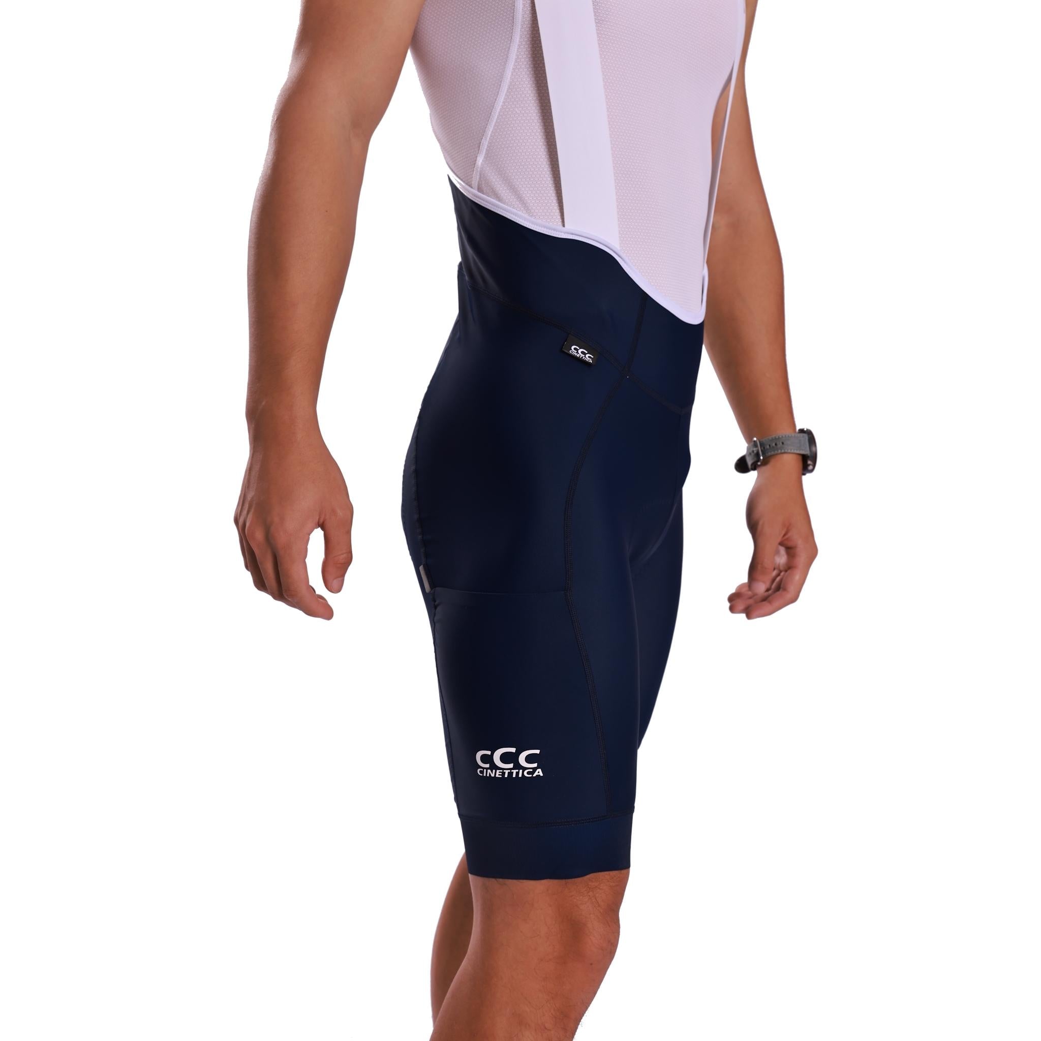 Cinettica Mens Alpha Cargo Bibshorts Navy
