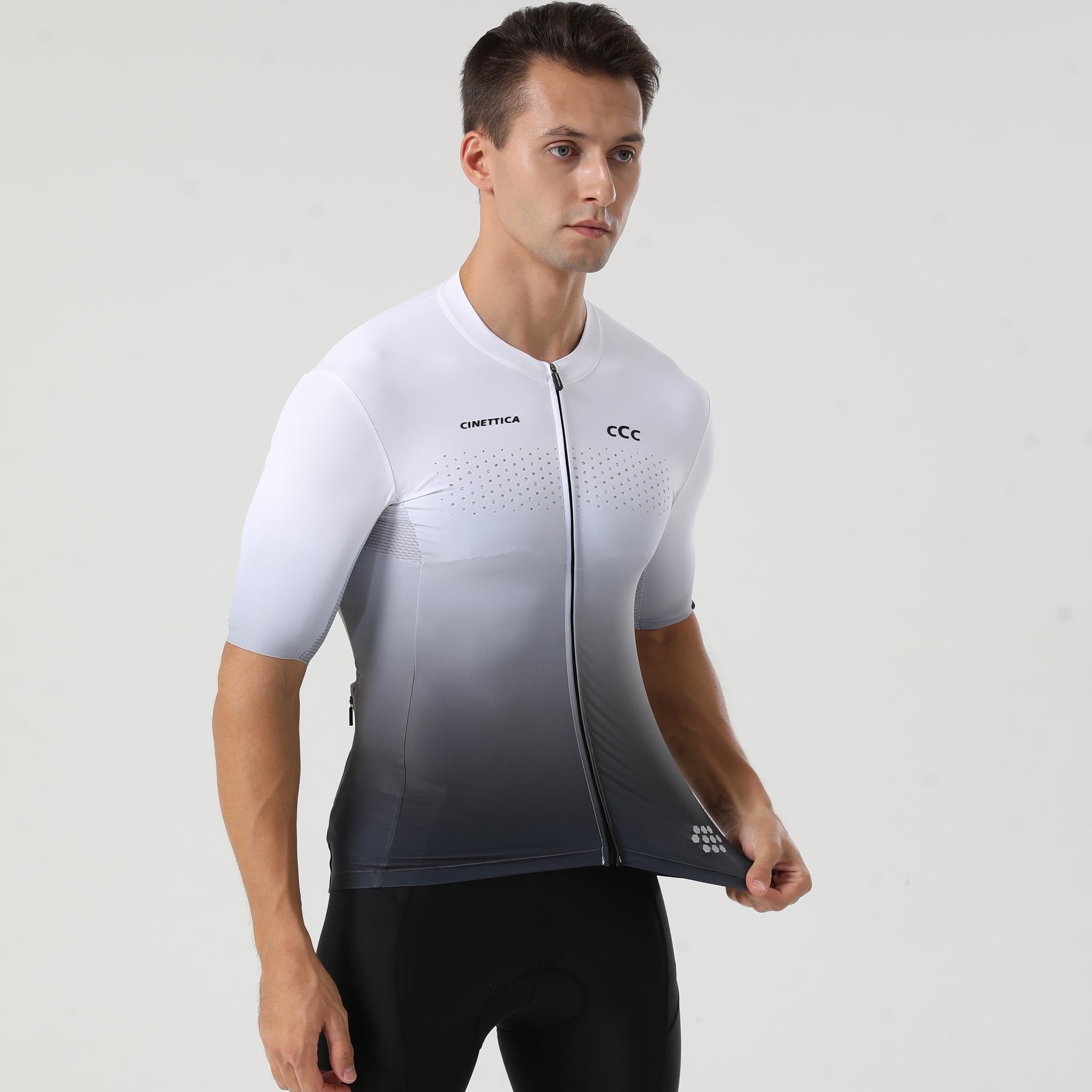 Cinettica Proton Short Sleeve Jersey Black/White Fade